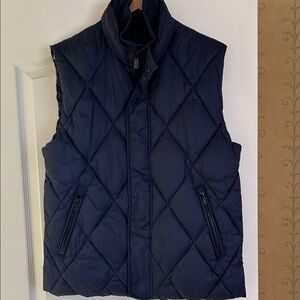 Zara Men's Diamond-Quilted Navy Puffer Vest XL perfect cond